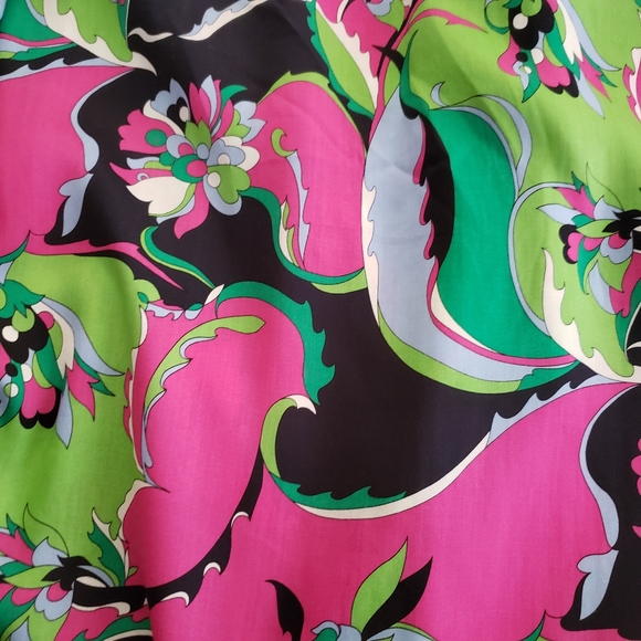 Talbots 12 nehru button collar multicolored floral - Picture 10 of 13